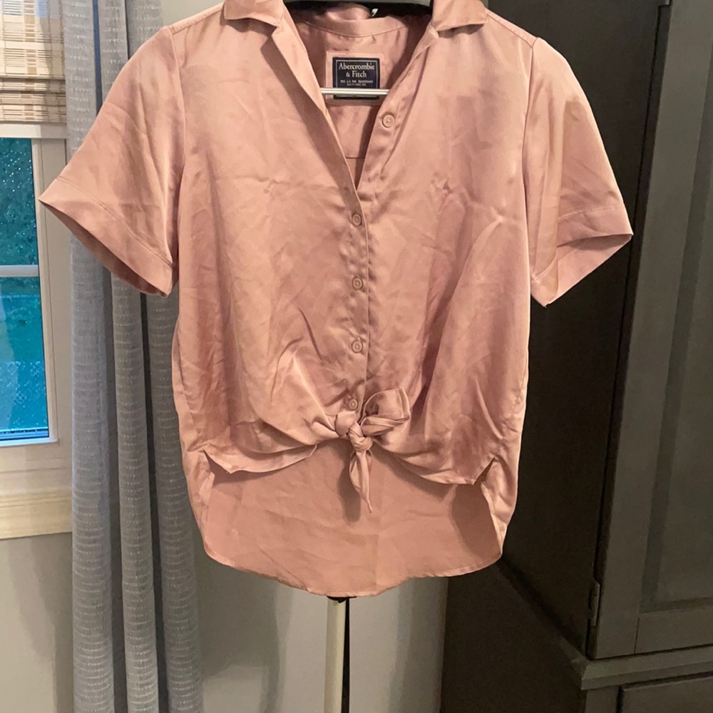 Rusty rose silk blouse